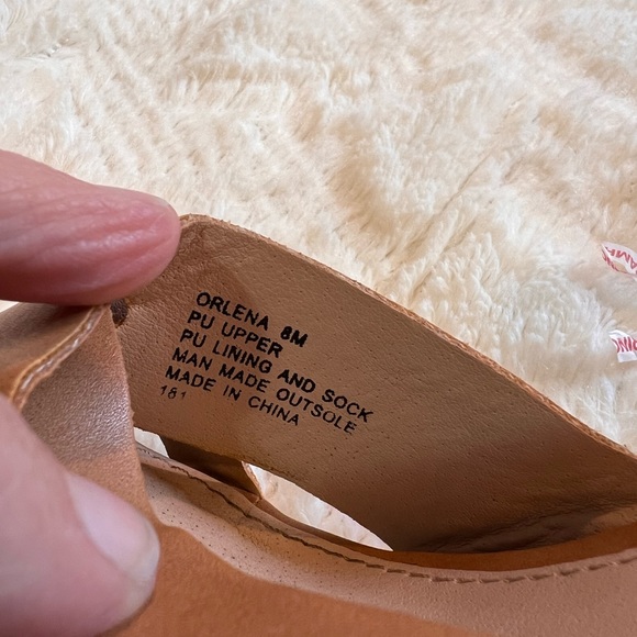 STEVE MADDEN Orlena wedges platform shoes size 8 camel color strapy - Picture 11 of 12